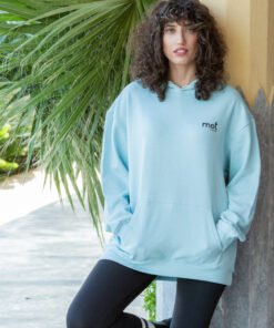 «oceanblue» oversized hoodie with logo