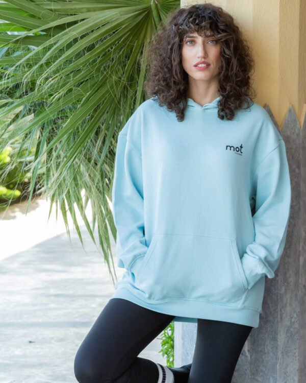 «oceanblue» oversized hoodie with logo